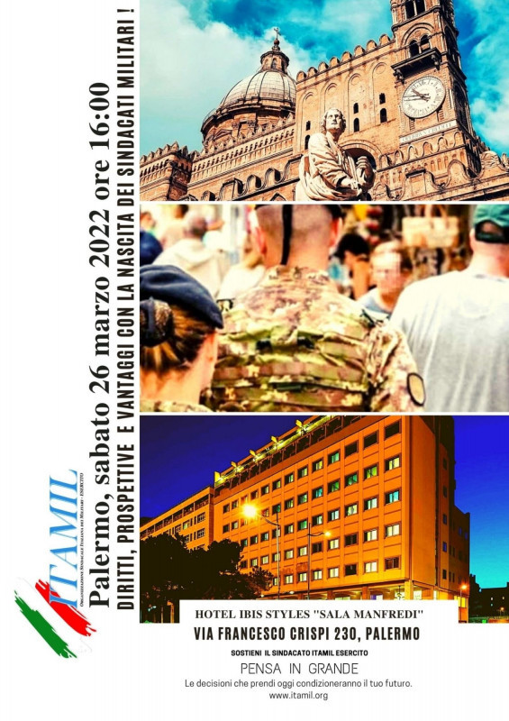 Parte il ciclo di convegni tematici dell'organizzazione sindacale Itamil Esercito sul tema 